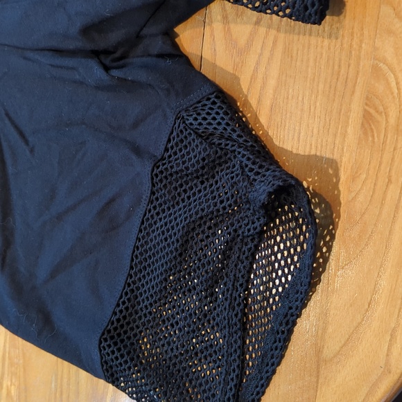 Torrid Black Bike Shorts with Mesh Detail - Picture 2 of 2